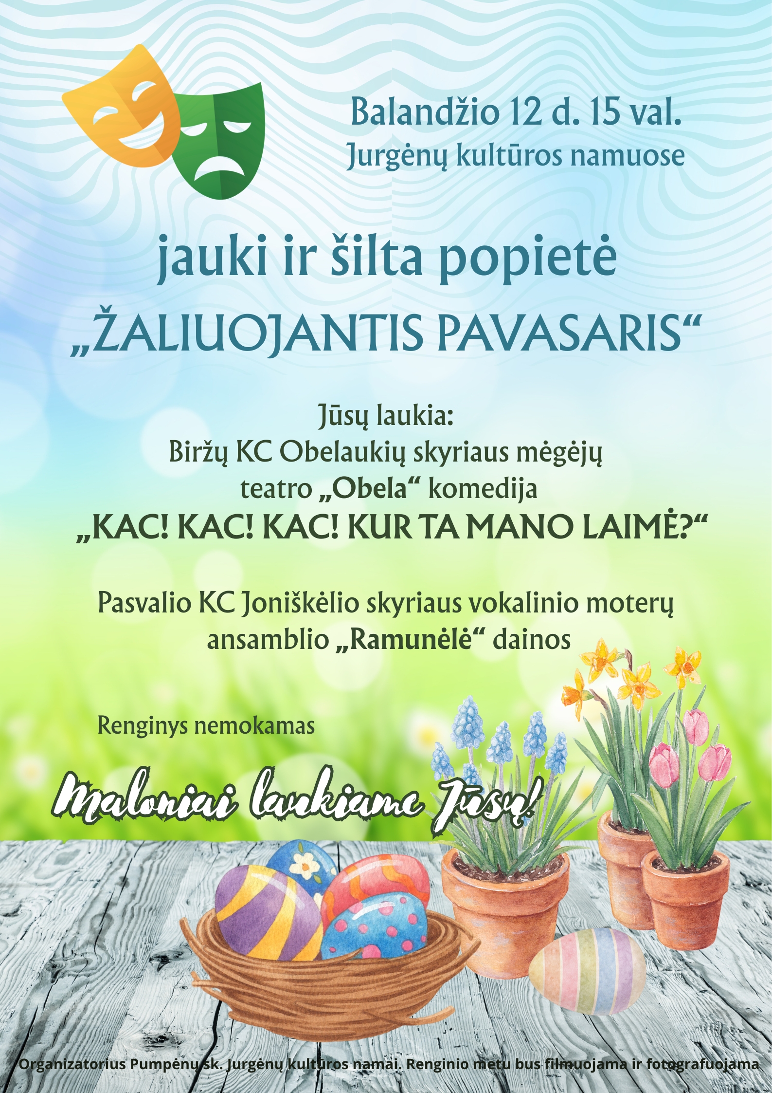 Balandžio d. val. Jurgėnų kultūros namuose