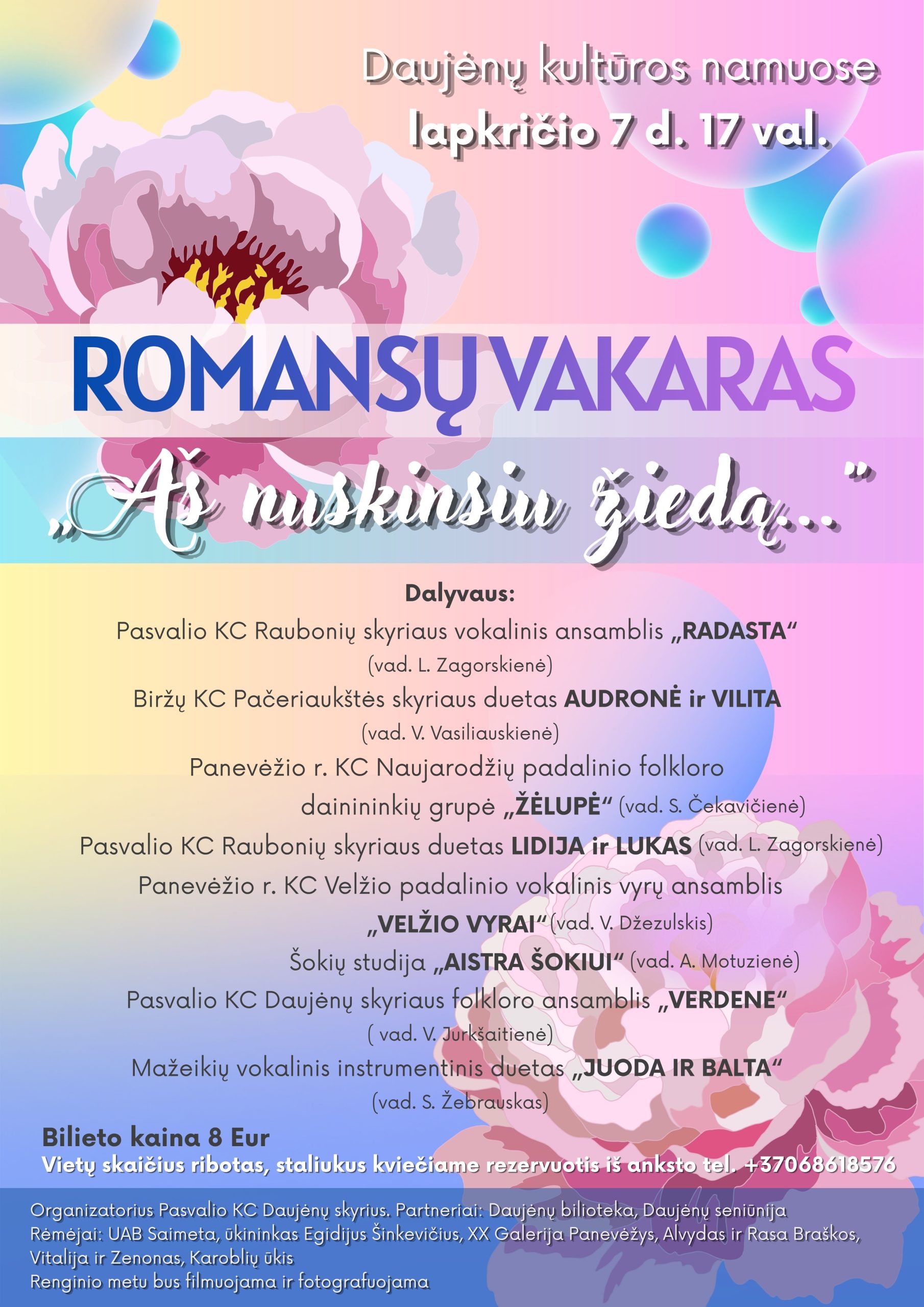 Daujėnai Romansų, su rėmėjais